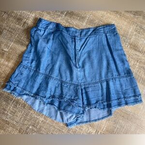 1250 Degree (Small) Blue Lightweight Shorts with Frayed Bottoms